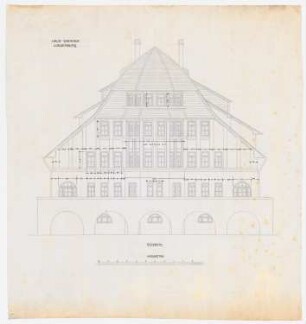 Wohnhaus und Jugendheim Zwirner, Löwenberg: Ansicht Südseite