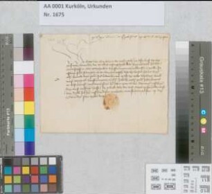 Quittung des Grafen Gerhart von der Mark über terminweise Geld- und Weinlieferung.