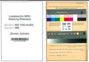 Entnazifizierung Ephraim Zimmer, geb. 05.01.1899 (Textilarbeiter)
