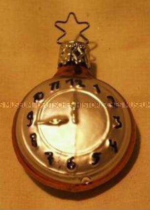 Glasbehang für Weihnachtsbaum: Uhr