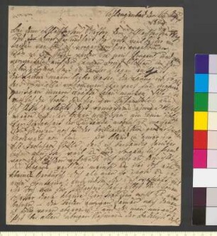 Brief von Goethe, Ottilie von an Goethe, Johann Wolfgang von