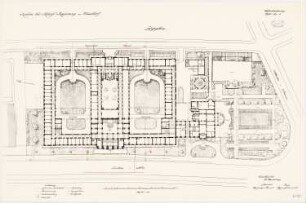Geschäftsgebäude der Königlichen Regierung, Düsseldorf: Lageplan 1:250