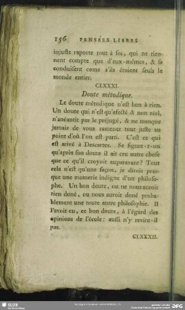 CLXXXI. Doute métodique