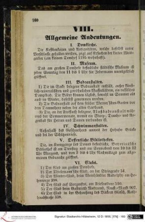 VIII. Allgemeine Andeutungen.