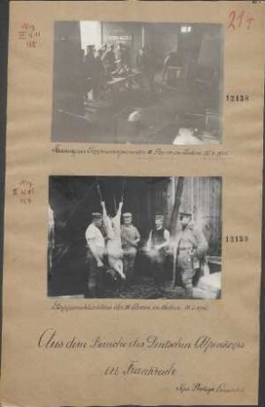 Fassung im Etappenmagazin der III. Armee in Sedan