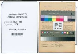 Entnazifizierung Friedrich Schenk , geb. 25.10.1902 (Rangieraufseher)