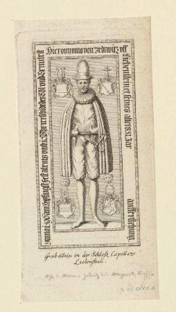 Hieronymus von Zedwitz auf Liebenstein; gest. 1596