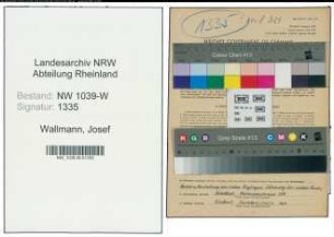 Entnazifizierung Josef Wallmann , geb. 24.07.1913 (Telefonist)