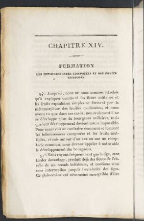 Chapitre XIV. Formation des inflorescences composées et des fruits composés [unvollst.]