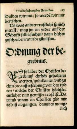 Ordnung der begrebnus.