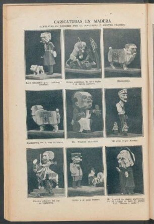 Caricaturas en madera - [Ilustración] : Expuestas en Londres por el dibujante E. Carter Preston