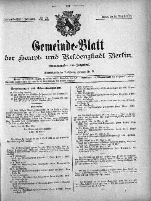 1898,21: No. 21, 22. Mai 1898