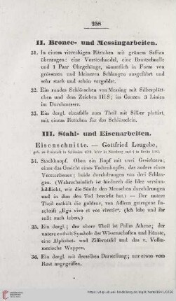 III. Stah- und Eisenarbeiten