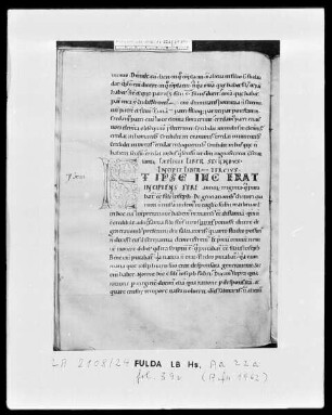 Ambrosius, Commentarius in Lucam — Initiale E (t ipse ihc erat), Folio 39 verso