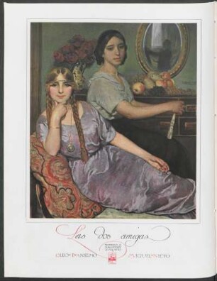 Las dos amigas : Óleo de Anselmo Miguel Nieto, propiedad de Don Vicente Leveratto