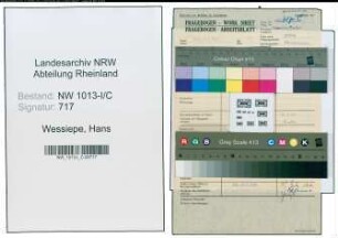 Entnazifizierung Hans Wessiepe , geb. 12.06.1899 (Lederhaendler)