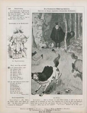 "Costume à la Kohlrabi" "Die Centauren-Schwiegermutter. (Nach einer vor kurzem aufgefunden Pompejanischen Wandmalerei)"