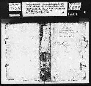 Lager- und Gültbuch über Ernsbach, renoviert durch Johann Christoph Anns.
