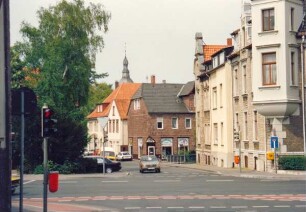 Meierstraße. Detmold. Blickrichtung Westen, links der Weerthplatz