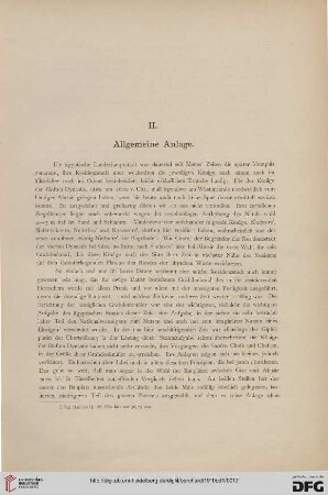 Abschnitt II: Allgemeine Anlage
