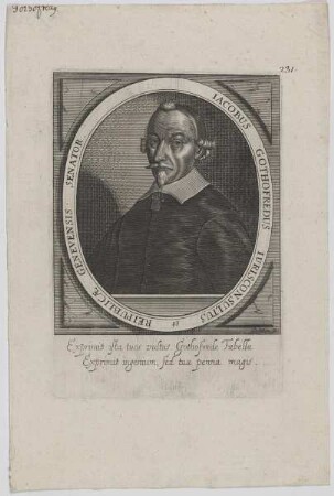 Bildnis des Iacobus Gothofredus