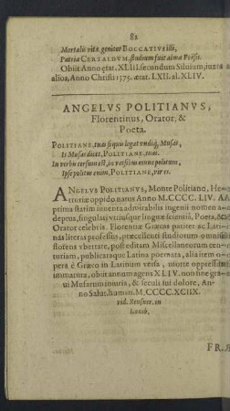 Angelus Politianus