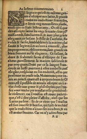Les Paradoxes de M. T. Cicero, Pere d'eloquence Latine : Nouuellement traduictes de Latin en Francoys