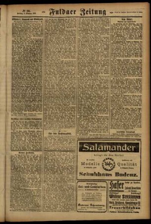 Zweite Ausgabe vom Freitag, den 07. Oktober 1921.