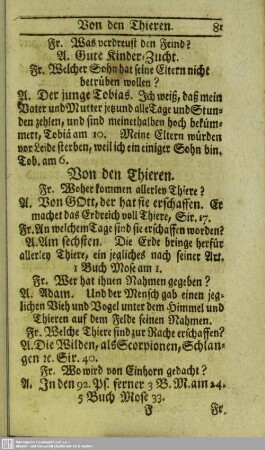 Von den Thieren