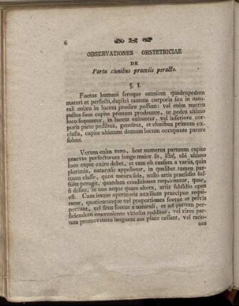 Observationes Obstetriciae De Partu clunibus praeviis peracto.