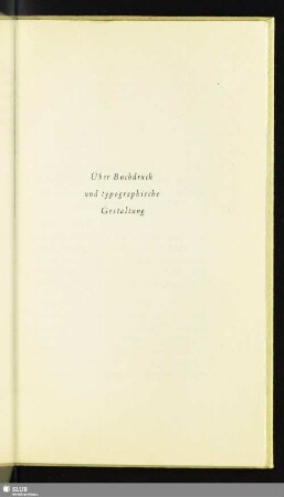 Über Buchdruck und typographische Gestaltung