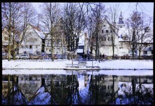 Nagold: Straße mit Remigiuskirche [winterlicher Spaziergang an der Nagold]