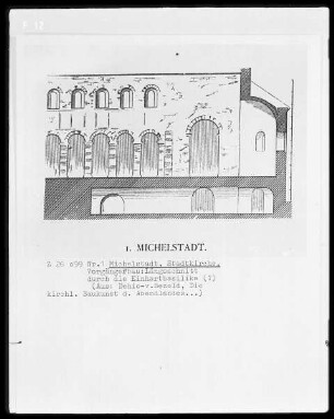 Michelstadt-Steinbach, Einhardsbasilika, Längsschnitt