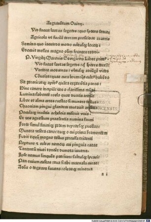 Georgica : mit Argumenta von Pseudo-Ovidius
