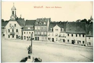 Wilsdruff. Markt mit Rathaus