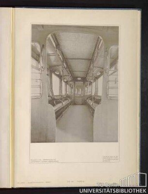 Teil VIII. Tafel 63. Wagen II. Kl. : Innenansicht. Architekt: Alfred Grenander.