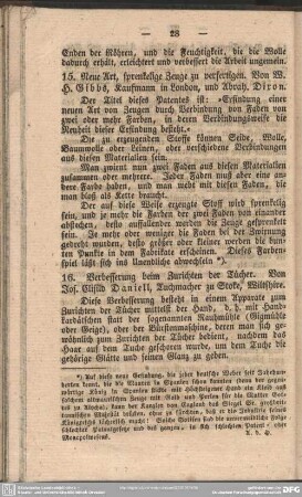 16. Verbesserung beim Zurichten der Tücher