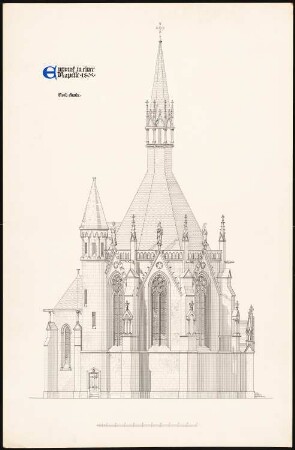 Kapelle: Seitenansicht Nordfassade 1:50