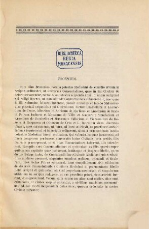 Raccolta degli Statuti Municipali Italiani, 13,1. Consuetudini e statuti di Milano