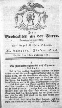 5. Stueck, 1. Februar 1841