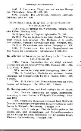 16. Personalstand, Rang und Dienstverhältnisse der Beamtenwelt