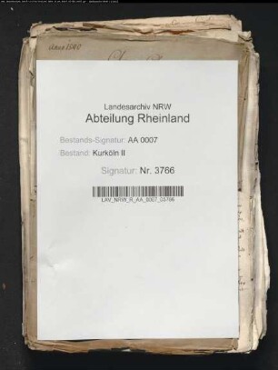 Korrespondenzen in Sachen des Kölner Klerus gegen den Rat von Köln