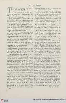 The lay figure: on keeping up to date