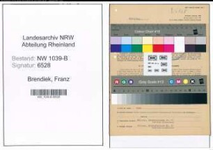 Entnazifizierung Franz Brendiek , geb. 24.09.1909 ()