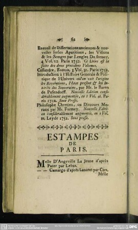 Estampes De Paris