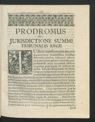 Prodromus De Iurisdictione Summi Tribunalis Regii.