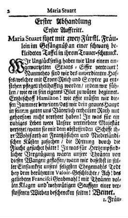 Erster Abhandlung [...] Aufftritt.