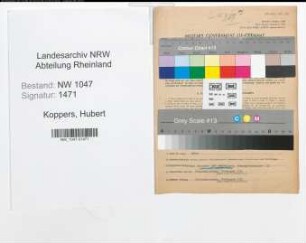 Entnazifizierung Hubert Koppers , geb. 19.02.1902 (Beamter)