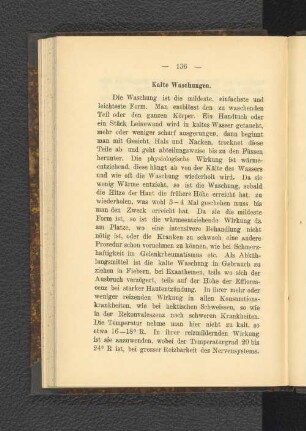 Kalte Waschungen.