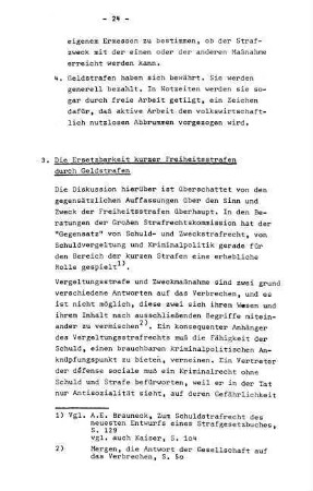 3. Die Ersetzbarkeit kurzer Freiheitsstrafen durch Geldstrafen